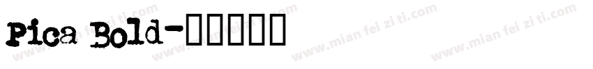 Pica Bold字体转换